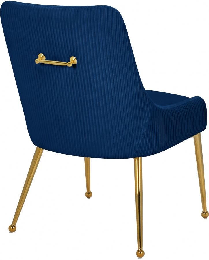 Ace Velvet Dining Chair Set Of 2 In Navy - 855Navy - ATL FURNITURE