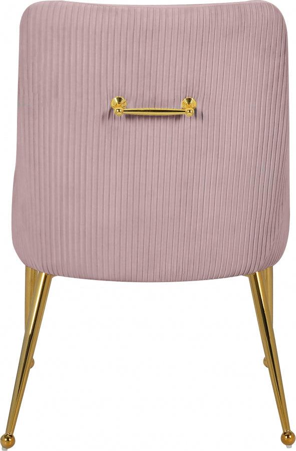 Ace Velvet Dining Chair Set Of 2 In Pink - 855Pink - ATL FURNITURE