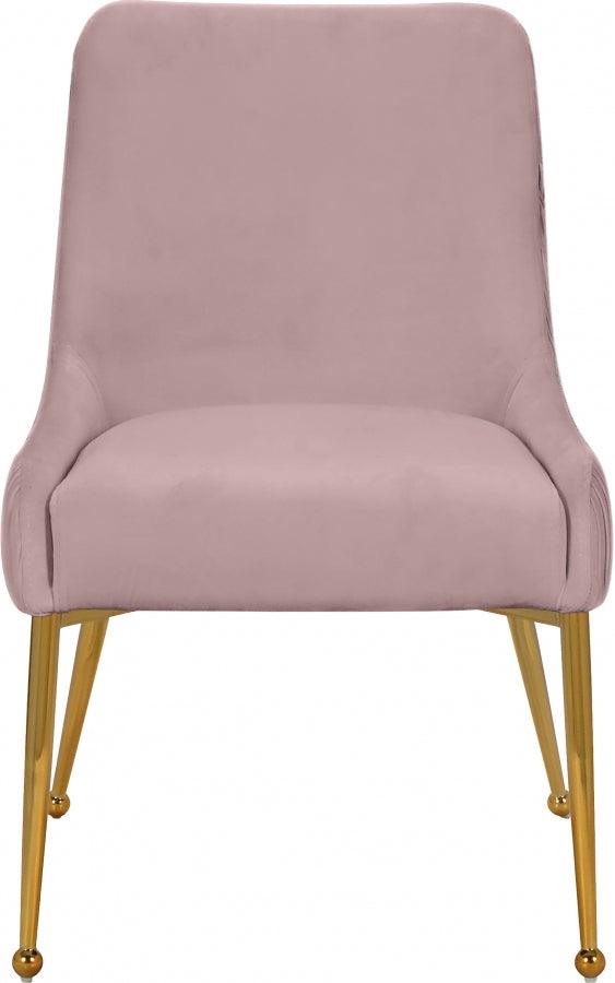 Ace Velvet Dining Chair Set Of 2 In Pink - 855Pink - ATL FURNITURE