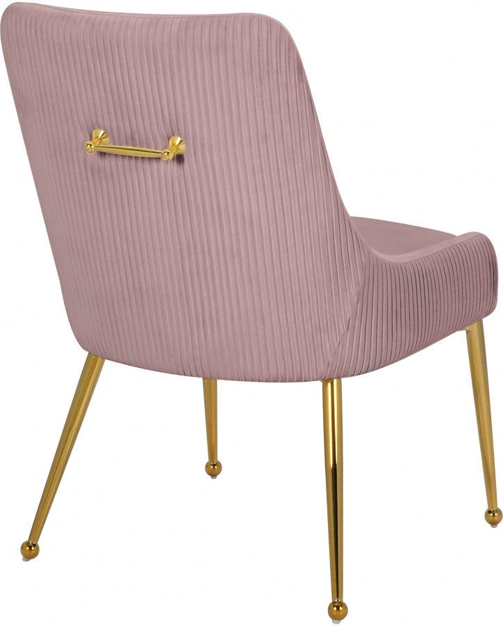 Ace Velvet Dining Chair Set Of 2 In Pink - 855Pink - ATL FURNITURE