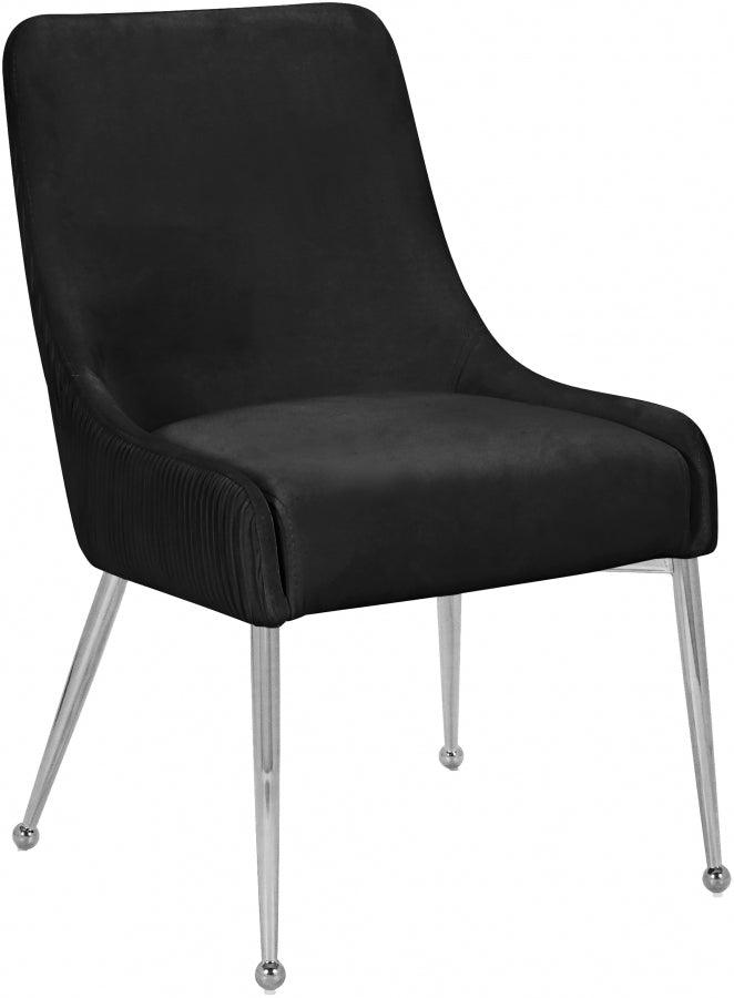 Ace Velvet Dining Chair Set Of 2 In Black - 856Black - ATL FURNITURE