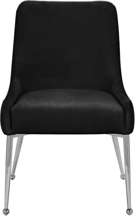 Ace Velvet Dining Chair Set Of 2 In Black - 856Black - ATL FURNITURE