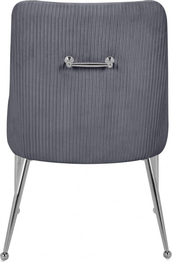 Ace Velvet Dining Chair Set Of 2 In Grey - 856Grey - ATL FURNITURE