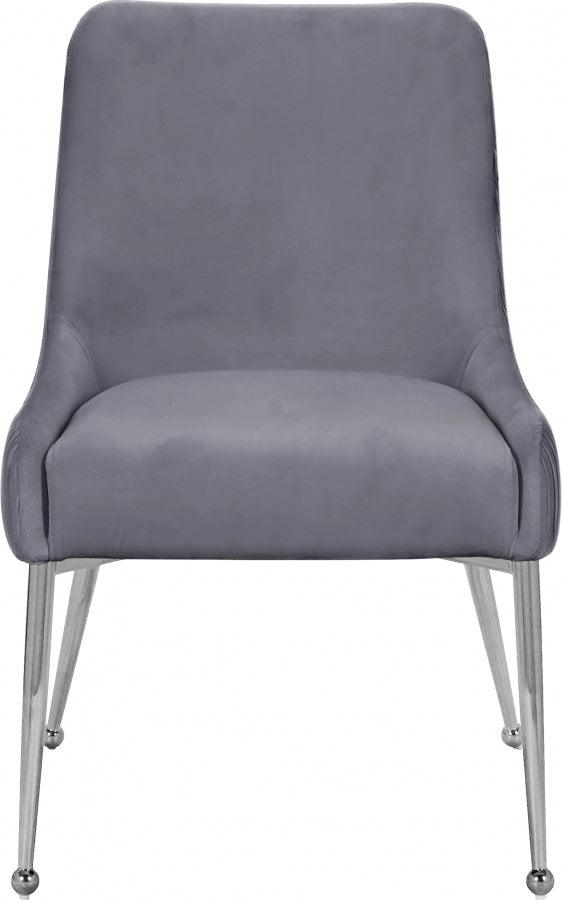 Ace Velvet Dining Chair Set Of 2 In Grey - 856Grey - ATL FURNITURE