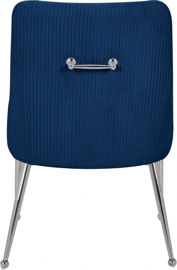 Ace Velvet Dining Chair Set Of 2 In Navy - 856Navy - ATL FURNITURE