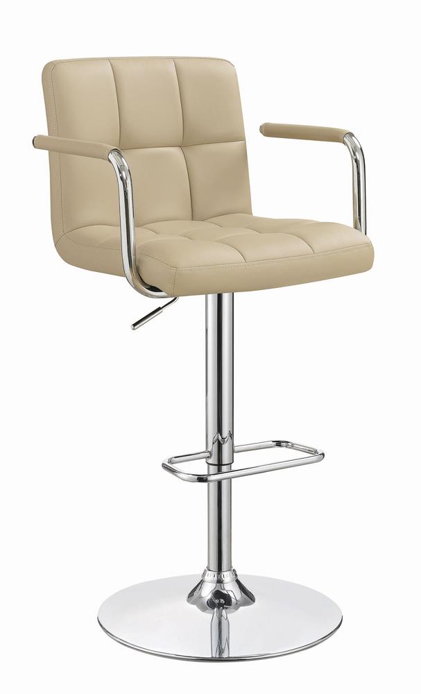 G121106 Contemporary Beige Adjustable Bar Stool - ATL FURNITURE