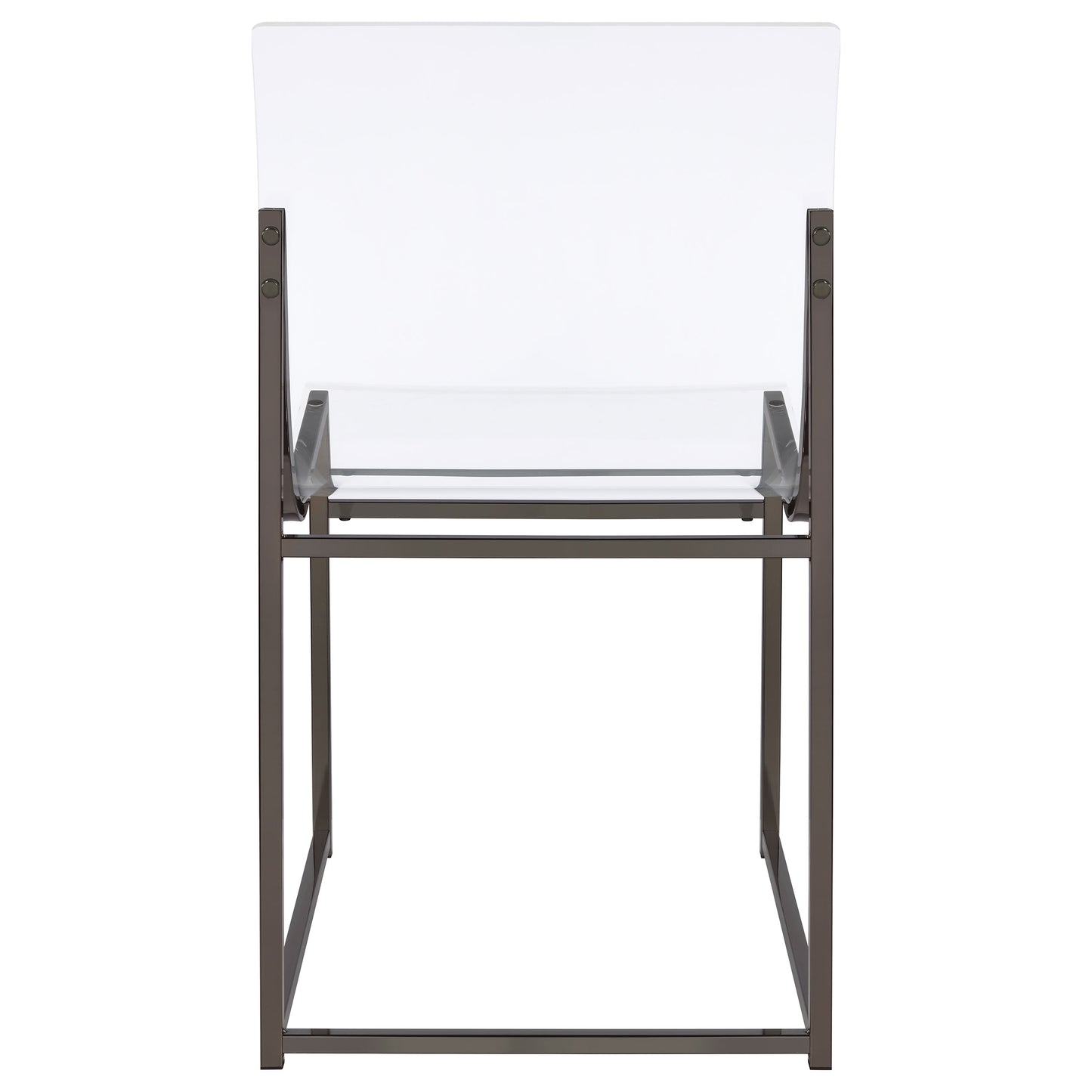 Adino Acrylic Dining Side Chair Clear and Black Nickel (Set of 2)