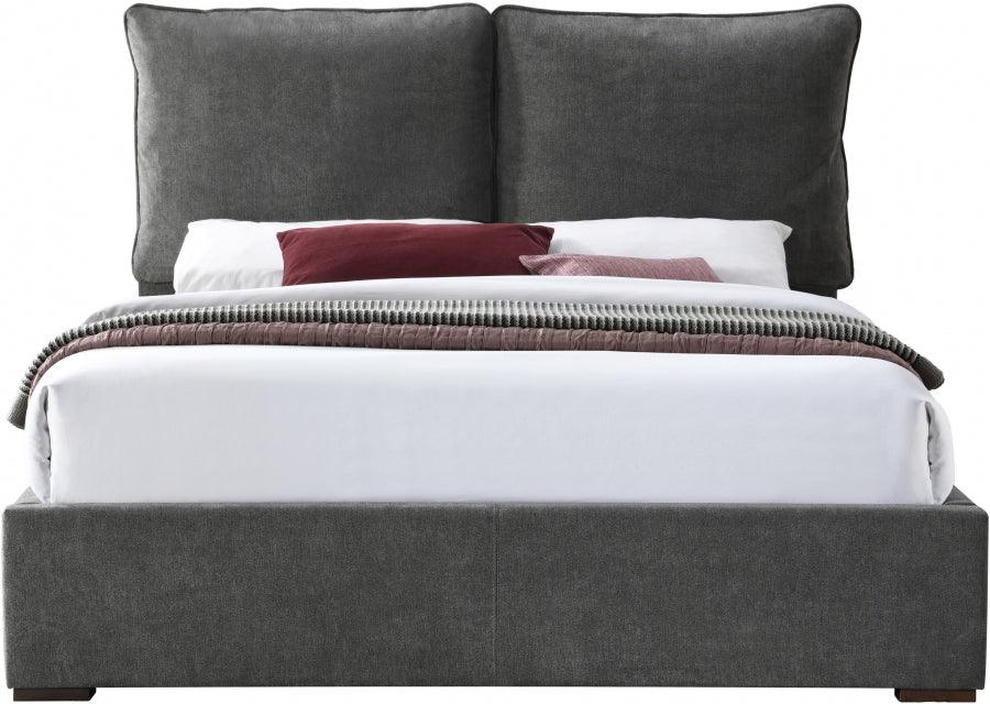 Meridian Furniture - Misha Polyester Fabric Queen Bed In Black - Mishablack-Q - ATL FURNITURE