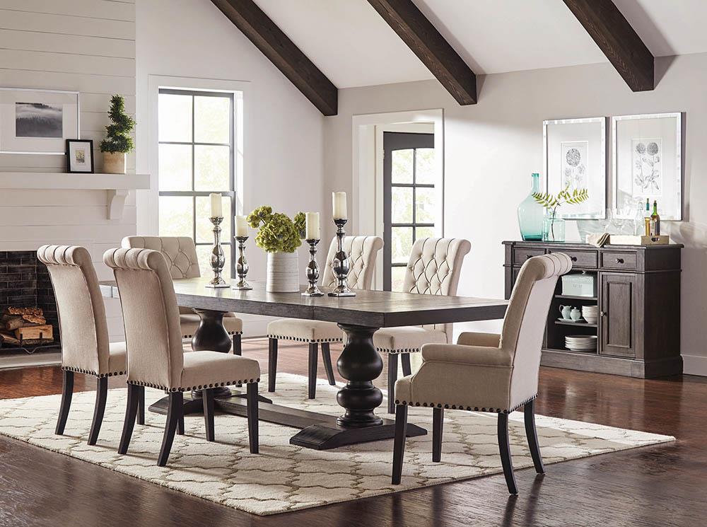 Phelps Traditional Antique Noir Dining Table - ATL FURNITURE