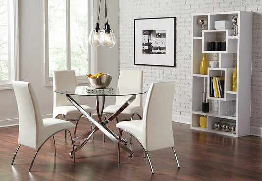 Ophelia Contemporary White Dining Chair - ATL FURNITURE