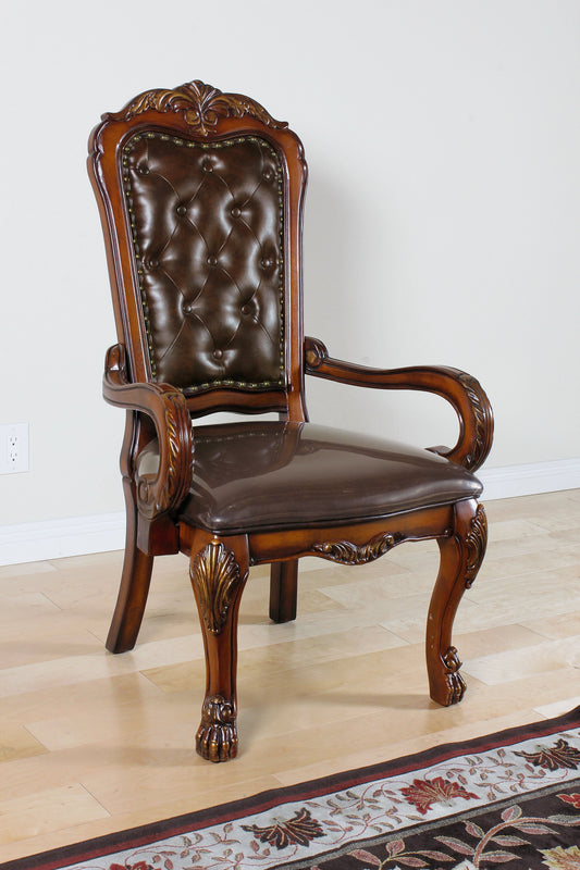 Dresden PU & Cherry Oak Office Chair - ATL FURNITURE