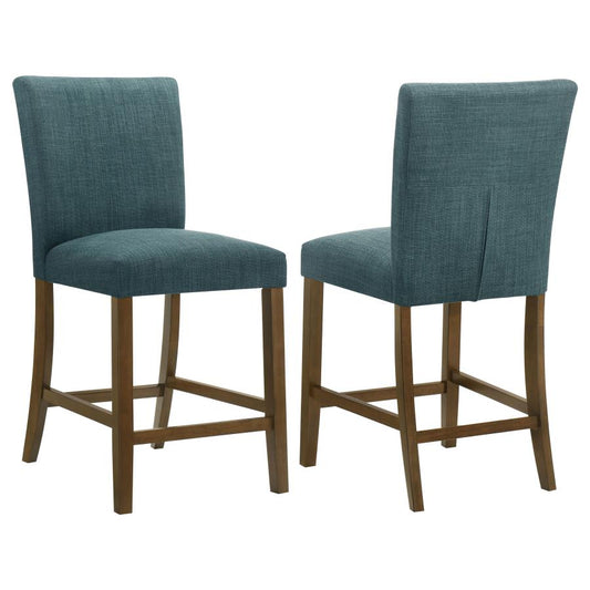 Paxton Upholstered Counter Height Dining Chair Teal Blue (Set Of 2)