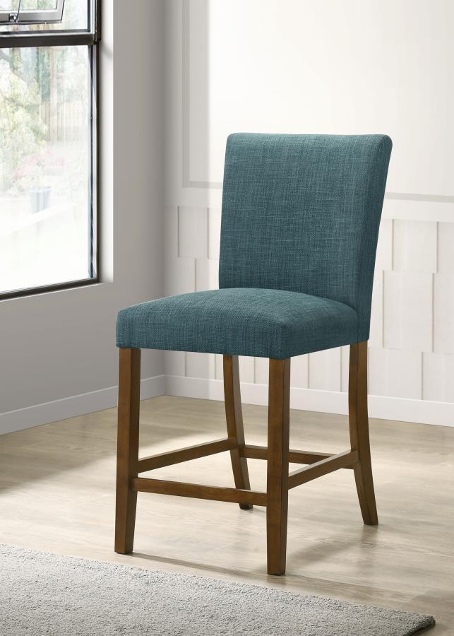 Paxton Upholstered Counter Height Dining Chair Teal Blue (Set Of 2)