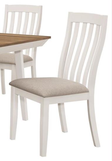 Nogales Vertical Slat Back Dining Side Chair Off White (Set of 2)