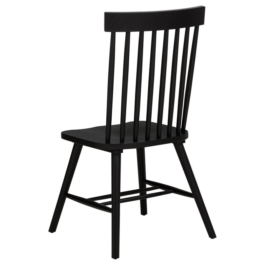 Andrews 5-Piece Round Dining Table Set Light Ash And Black