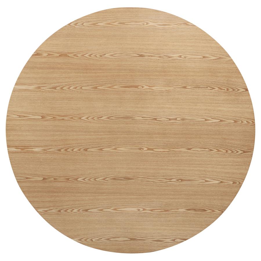 Andrews 5-Piece Round Dining Table Set Light Ash And White