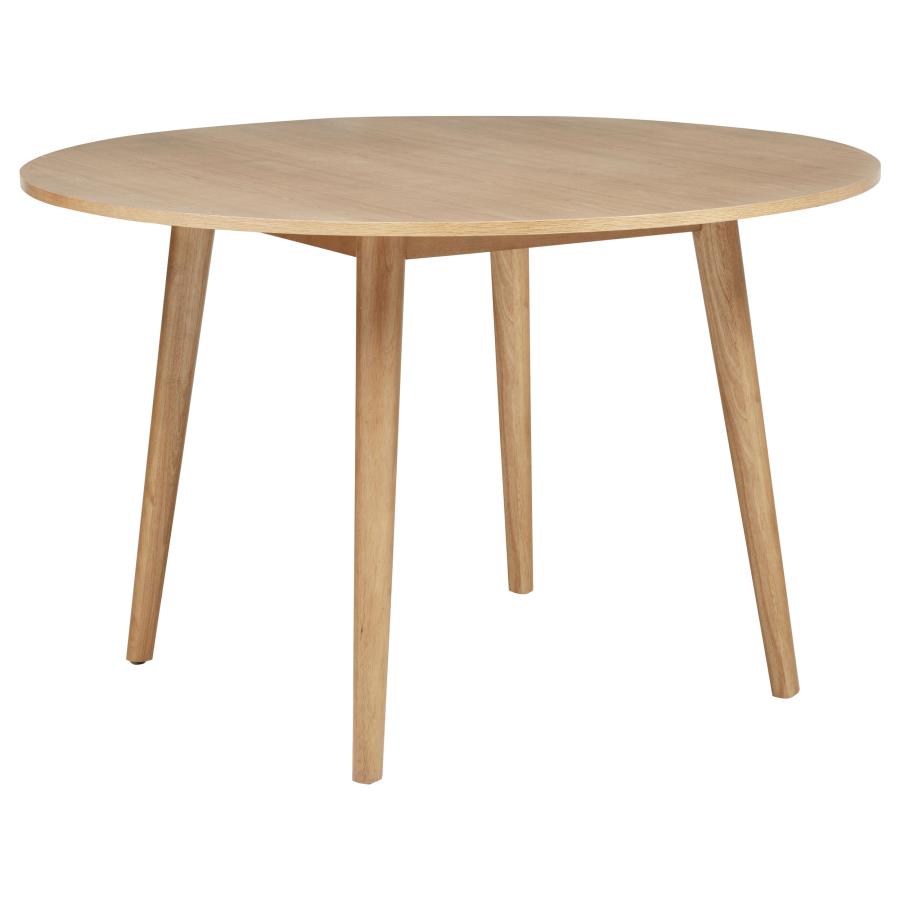 Andrews 5-Piece Round Wood Dining Room Table Set Light Ash