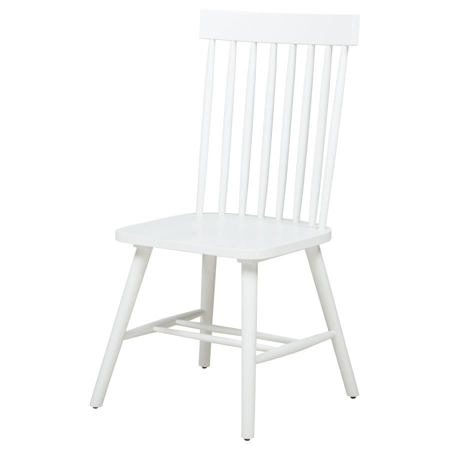 Andrews Windsor Spindle Back Dining Side Chair White (Set Of 2)