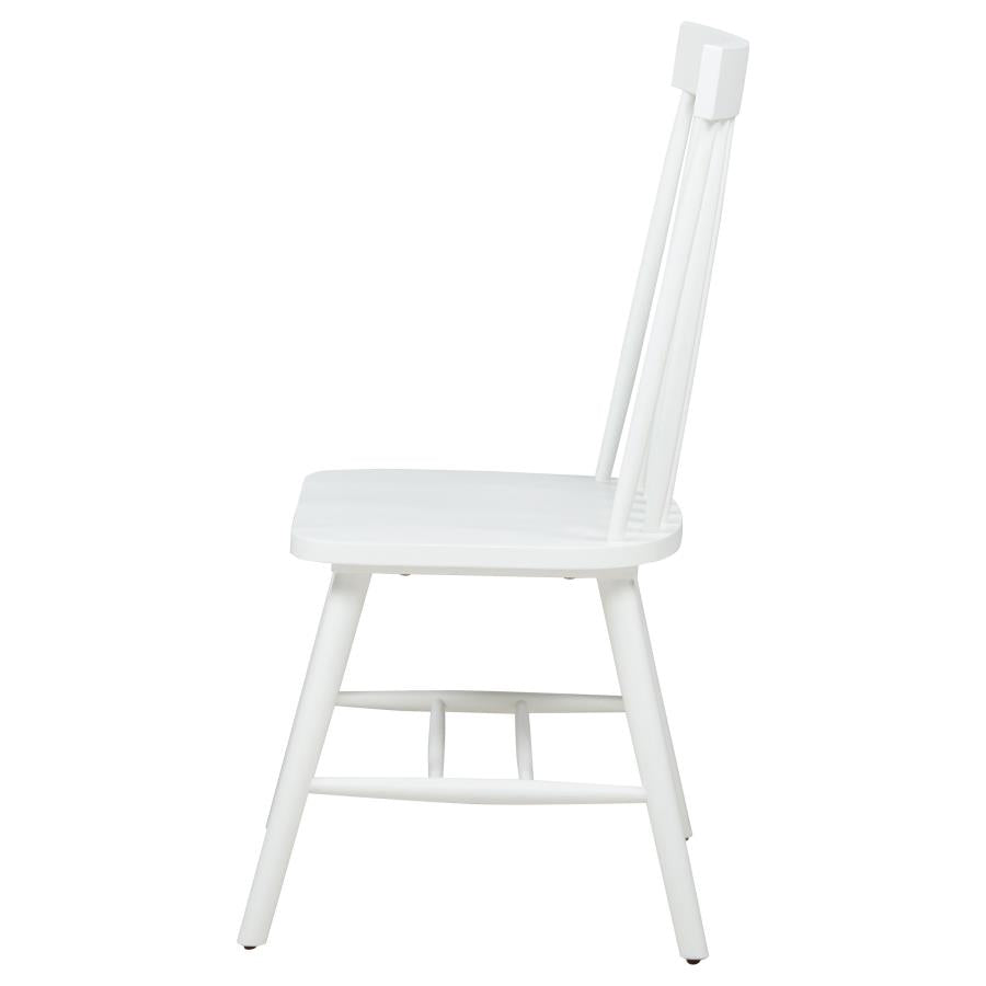 Andrews Windsor Spindle Back Dining Side Chair White (Set Of 2)
