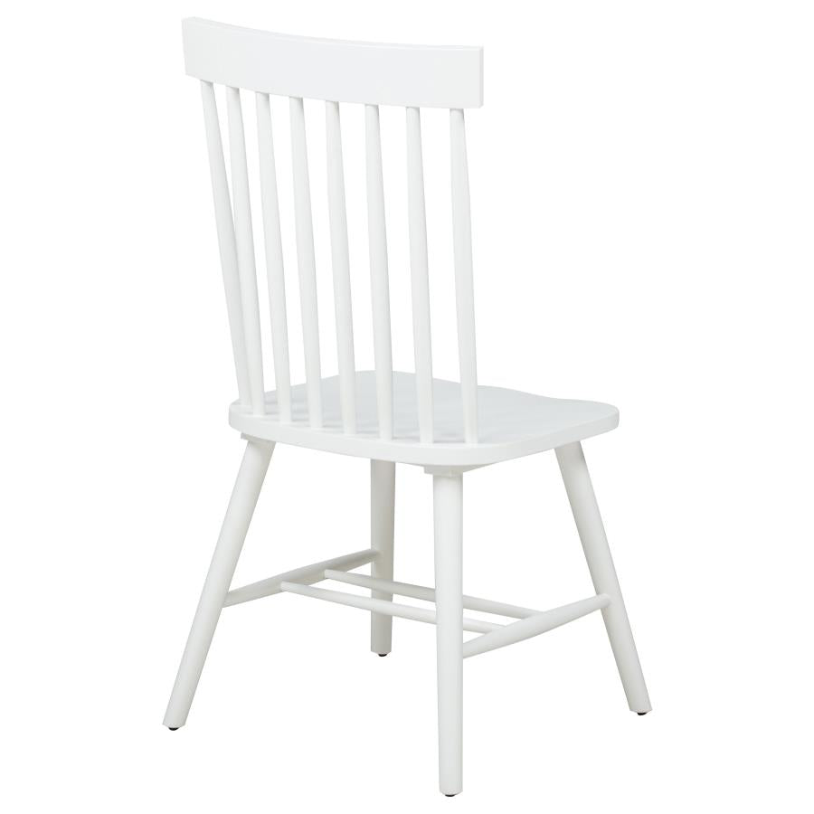 Andrews Windsor Spindle Back Dining Side Chair White (Set Of 2)