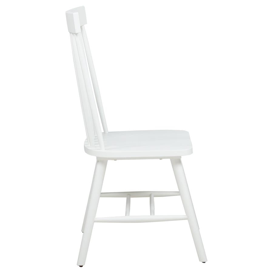 Andrews Windsor Spindle Back Dining Side Chair White (Set Of 2)