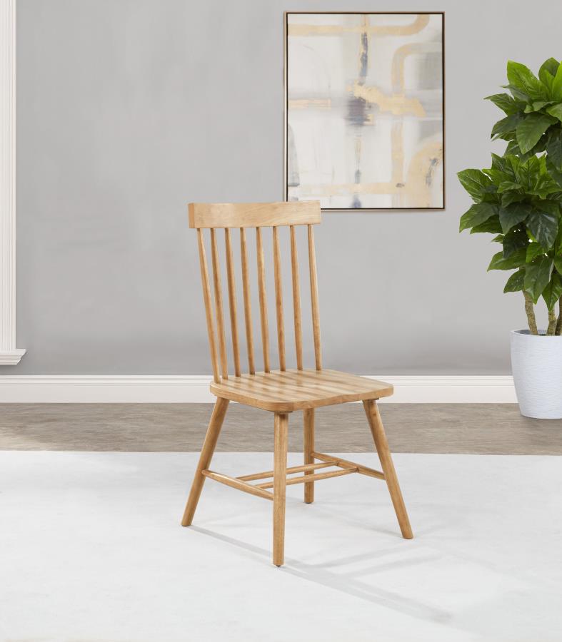 Andrews Windsor Spindle Back Dining Side Chair Light Ash (Set Of 2)