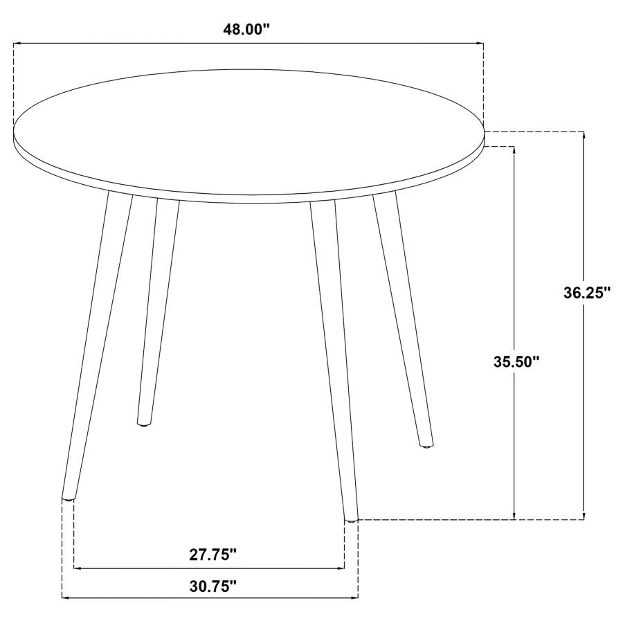 Andrews 5-Piece Round Counter Height Dining Set Light Ash