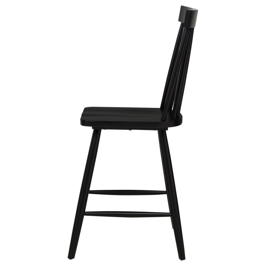 Andrews Windsor Counter Height Dining Side Chair Black (Set Of 2)