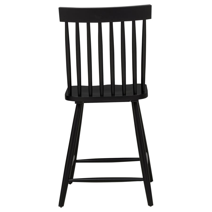 Andrews Windsor Counter Height Dining Side Chair Black (Set Of 2)