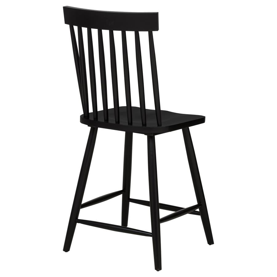 Andrews Windsor Counter Height Dining Side Chair Black (Set Of 2)