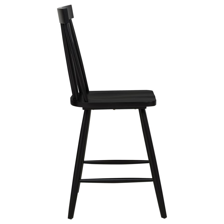 Andrews Windsor Counter Height Dining Side Chair Black (Set Of 2)