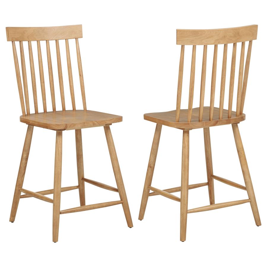 Andrews Windsor Counter Height Dining Side Chair Light Ash (Set Of 2)