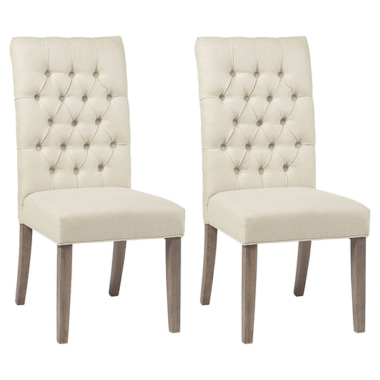 Douglas Upholstered Dining Side Chair Oatmeal (Set of 2)