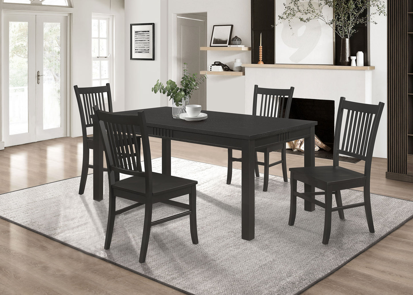 Marbrisa Rectangular 71-inch Wood Dining Table Matte Black