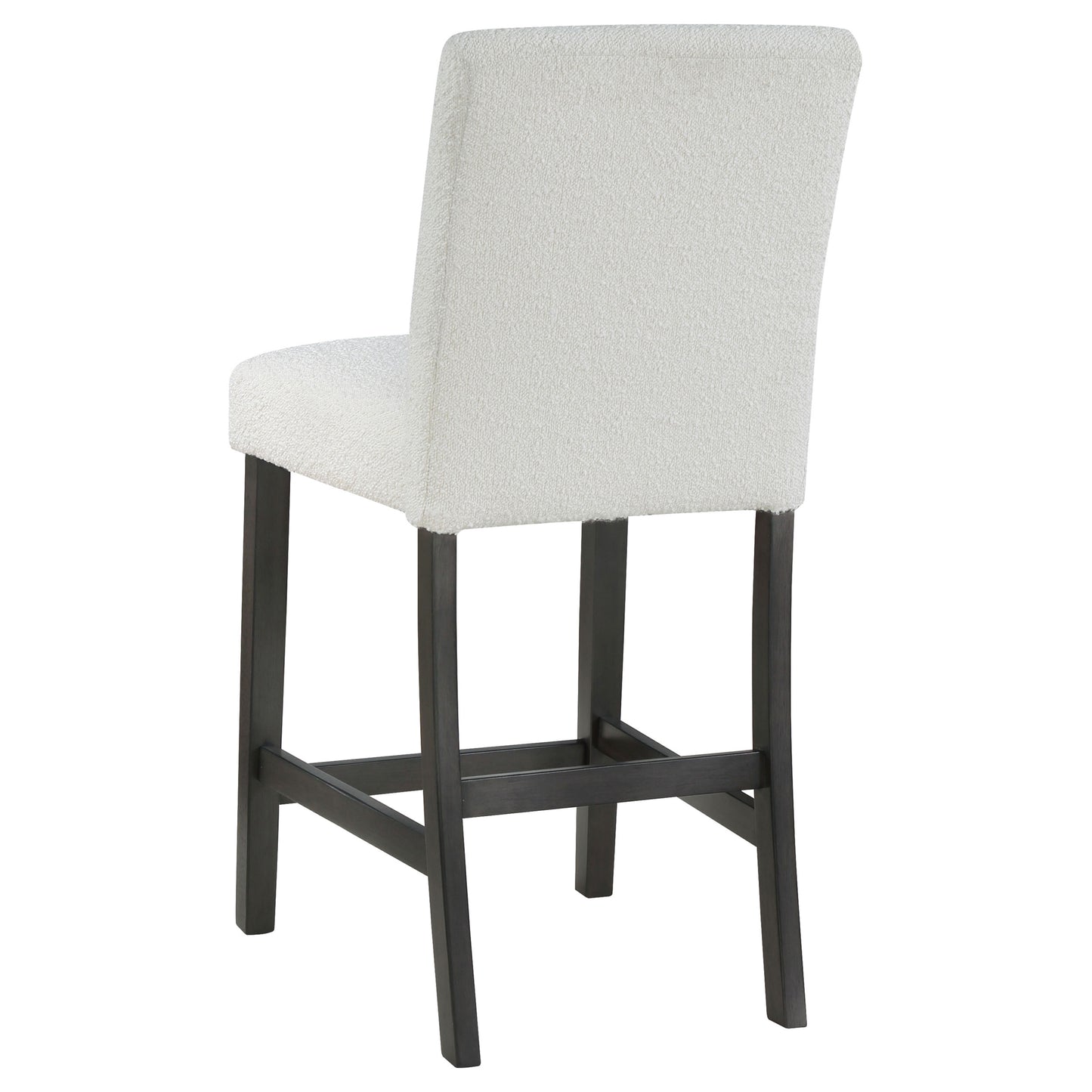 Alba Boucle Upholstered Counter Height Dining Chair White and Charcoal Grey (Set of 2)