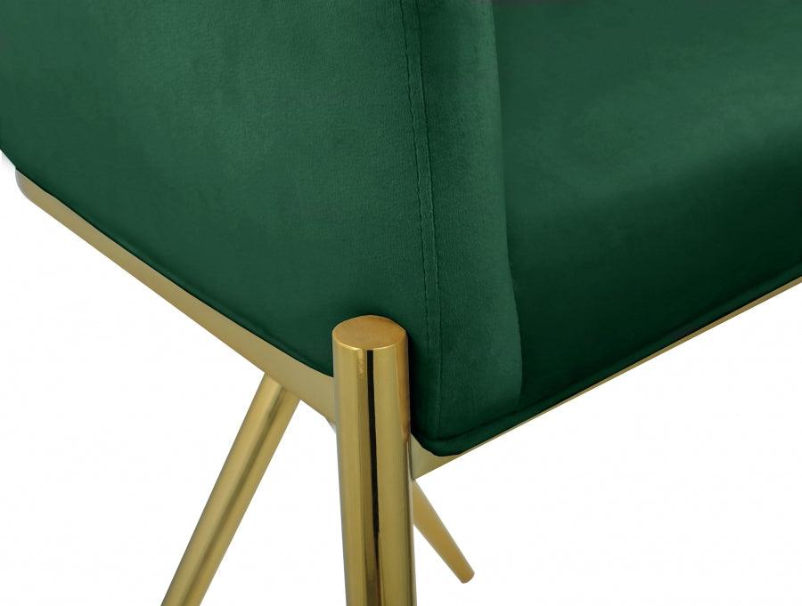 Meridian Furniture - Xavier Counter Stool Set Of 2 In Green - 867Green-C - ATL FURNITURE