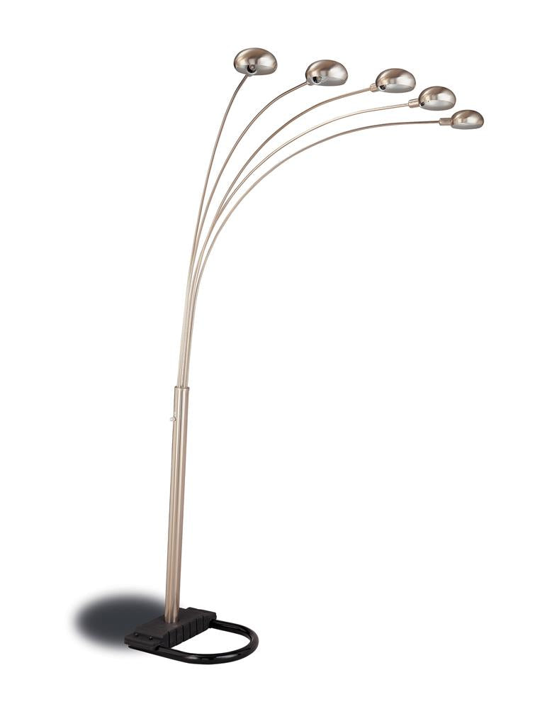 G1243 Contemporary Chrome and Black Floor Lamp - ATL FURNITURE