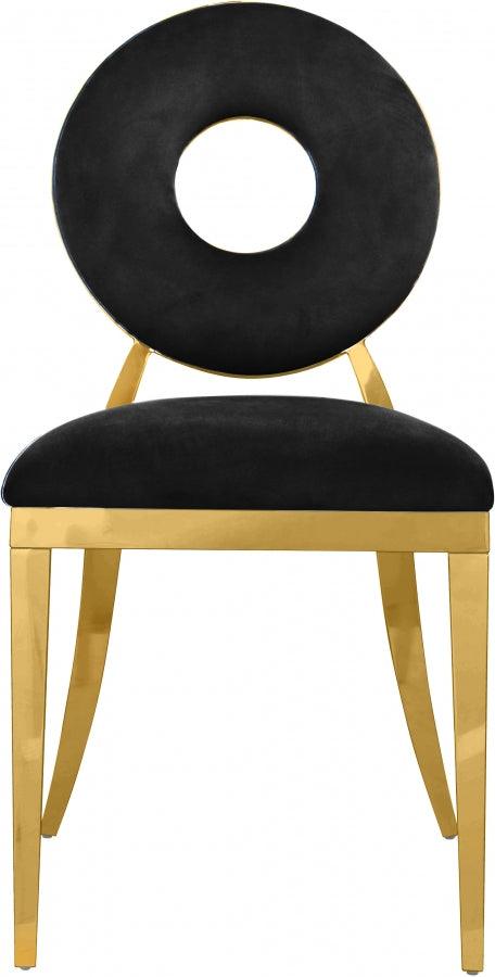 Carousel Velvet Dining Chair Set Of 2 In Black - 858Black-C - ATL FURNITURE