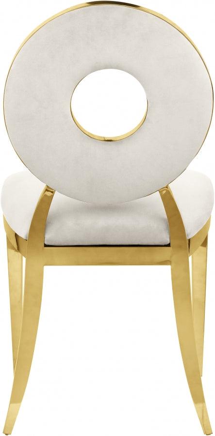 Carousel Velvet Dining Chair Set Of 2 In Cream - 858Cream-C - ATL FURNITURE