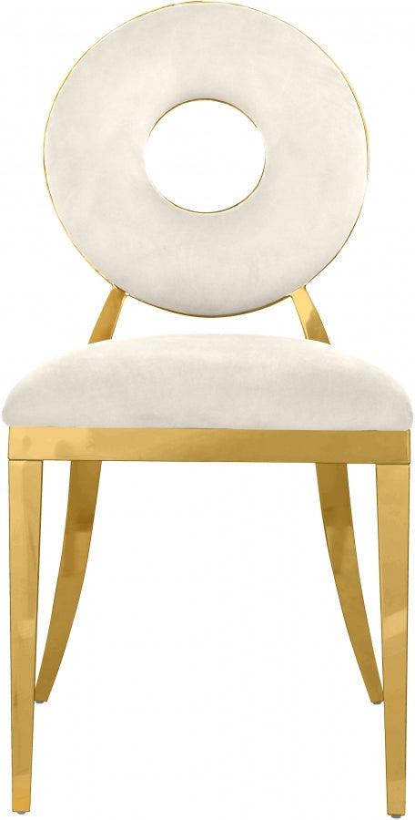 Carousel Velvet Dining Chair Set Of 2 In Cream - 858Cream-C - ATL FURNITURE