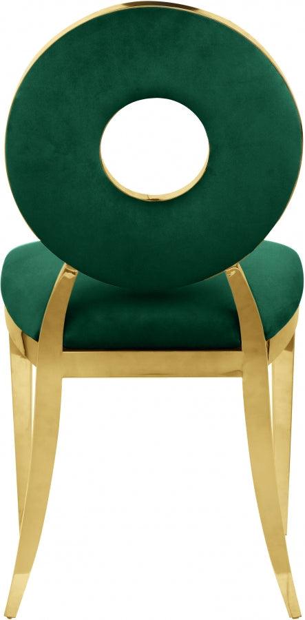 Carousel Velvet Dining Chair Set Of 2 In Green - 858Green-C - ATL FURNITURE