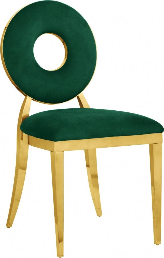 Carousel Velvet Dining Chair Set Of 2 In Green - 858Green-C - ATL FURNITURE