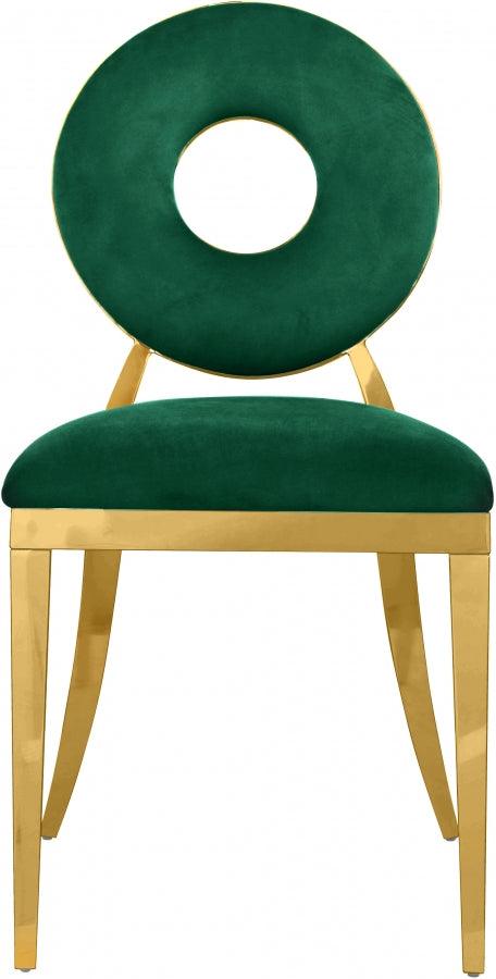 Carousel Velvet Dining Chair Set Of 2 In Green - 858Green-C - ATL FURNITURE