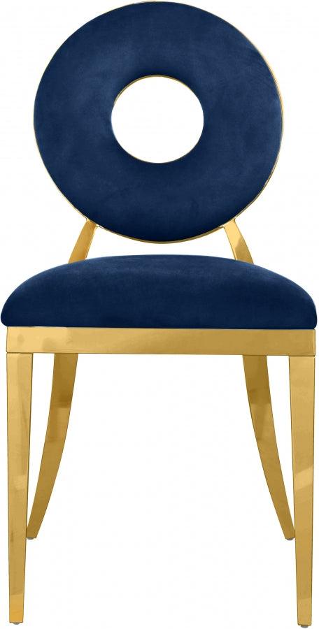 Carousel Velvet Dining Chair Set Of 2 In Navy - 858Navy-C - ATL FURNITURE