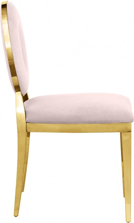 Carousel Velvet Dining Chair Set Of 2 In Pink - 858Pink-C - ATL FURNITURE