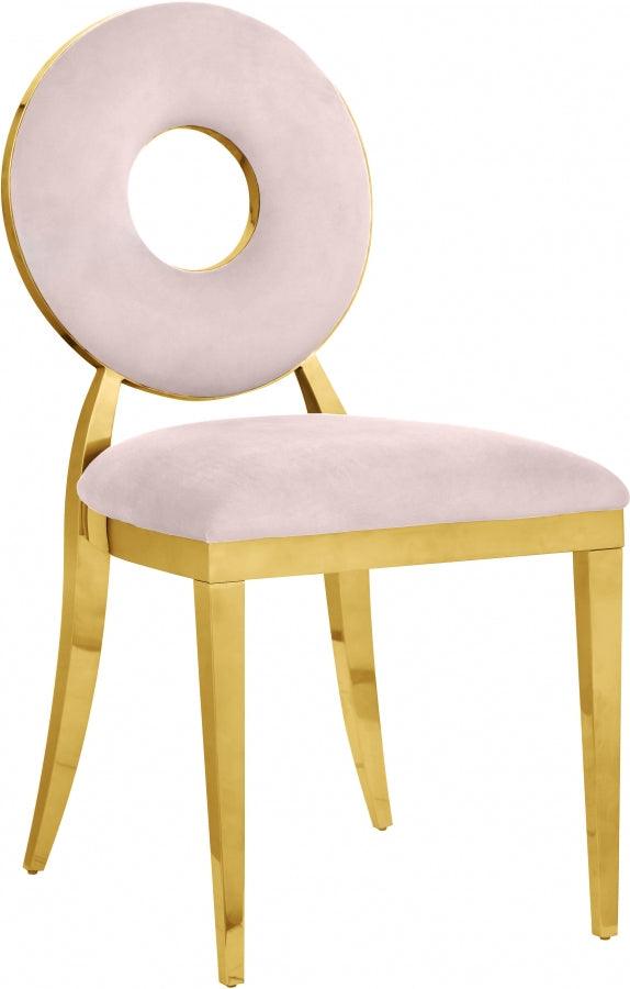 Carousel Velvet Dining Chair Set Of 2 In Pink - 858Pink-C - ATL FURNITURE