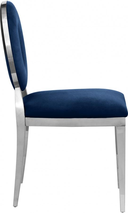 Carousel Velvet Dining Chair Set Of 2 In Navy - 859Navy-C - ATL FURNITURE