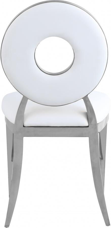 Carousel Faux Leather Dining Chair Set Of 2 In White - 859White-C - ATL FURNITURE