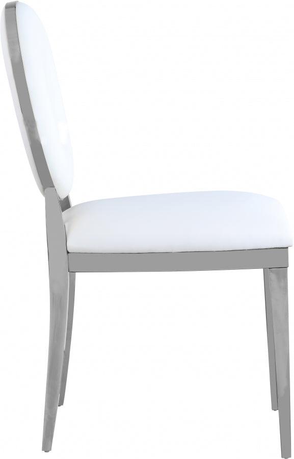 Carousel Faux Leather Dining Chair Set Of 2 In White - 859White-C - ATL FURNITURE