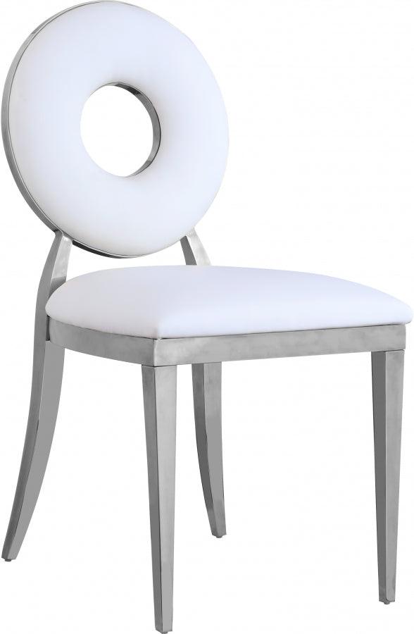 Carousel Faux Leather Dining Chair Set Of 2 In White - 859White-C - ATL FURNITURE